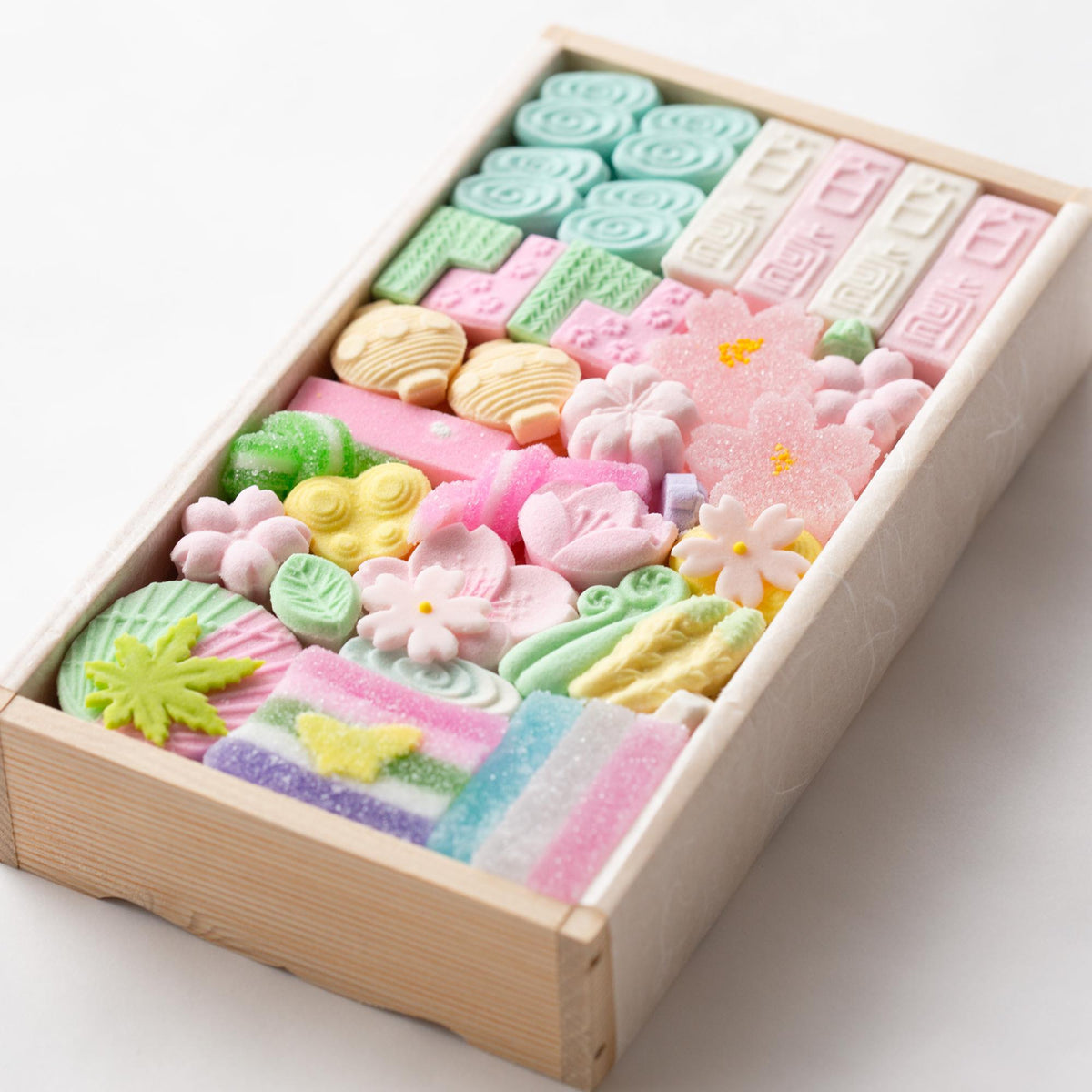 園の賑い(そののにぎわい)」色とりどりのお干菓子の詰め合わせ – 鍵